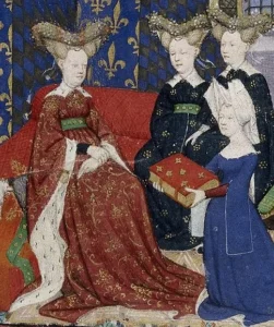 Christine de Pizan presenta su libro a Isabel de Baviera.