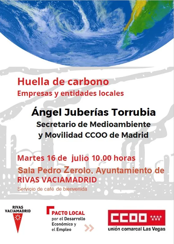 CCOO organiza una charla sobre la huella de carbono