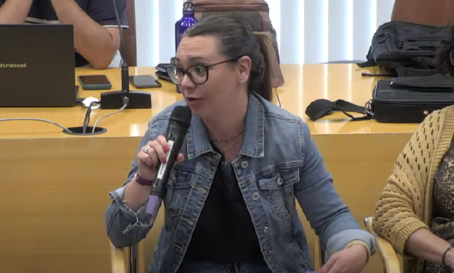 Aída Castillejo presentando los objetivos de la Agenda Urbana