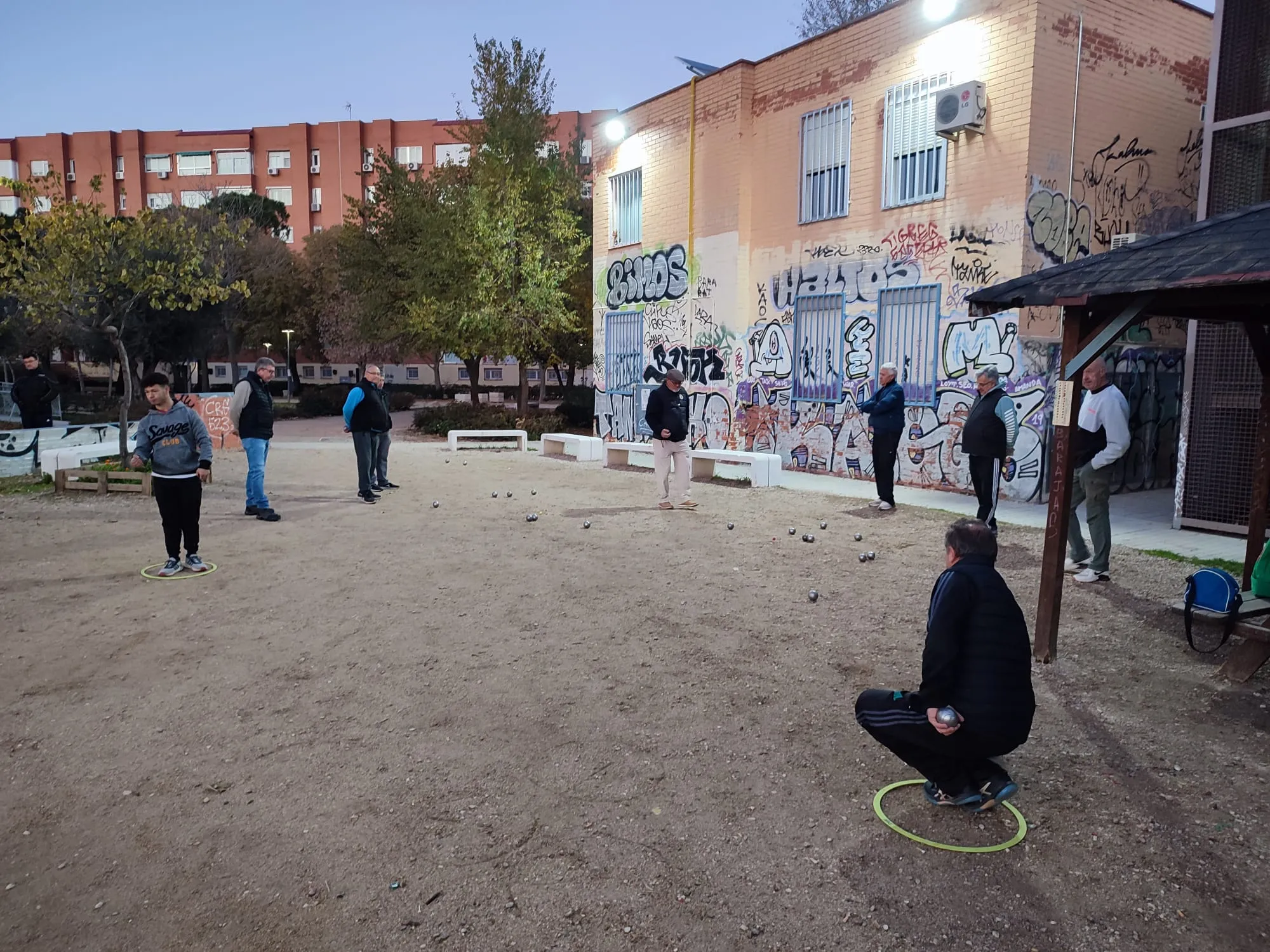 Obras de mejora de la pista de petanca de Covibar