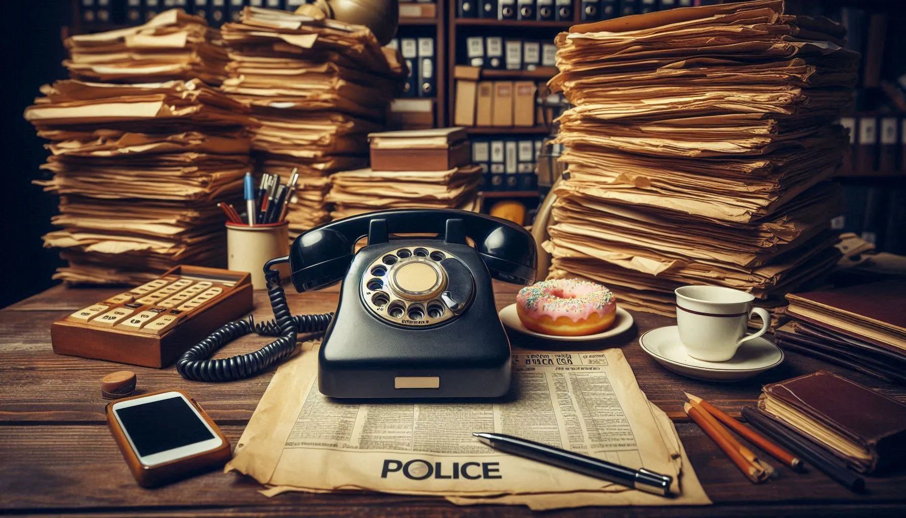 un teléfono sonando en una comisaria Seguridad y Salud: Datos de contacto