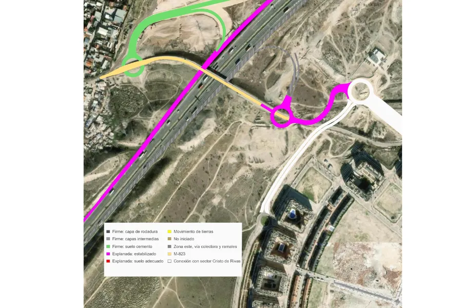 Obras M-50: reabre al tráfico la M-823