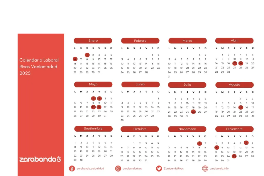 Calendario Laboral Rivas Vaciamadrid 2025 Calendario Laboral Rivas Vaciamadrid 2025