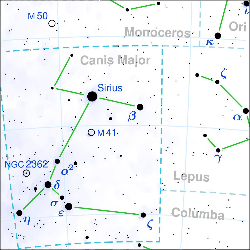 Z281_Mirandoalcielo_Foto2_Carta Estelar El “Can Mayor”, el perro fiel de Orión (I)