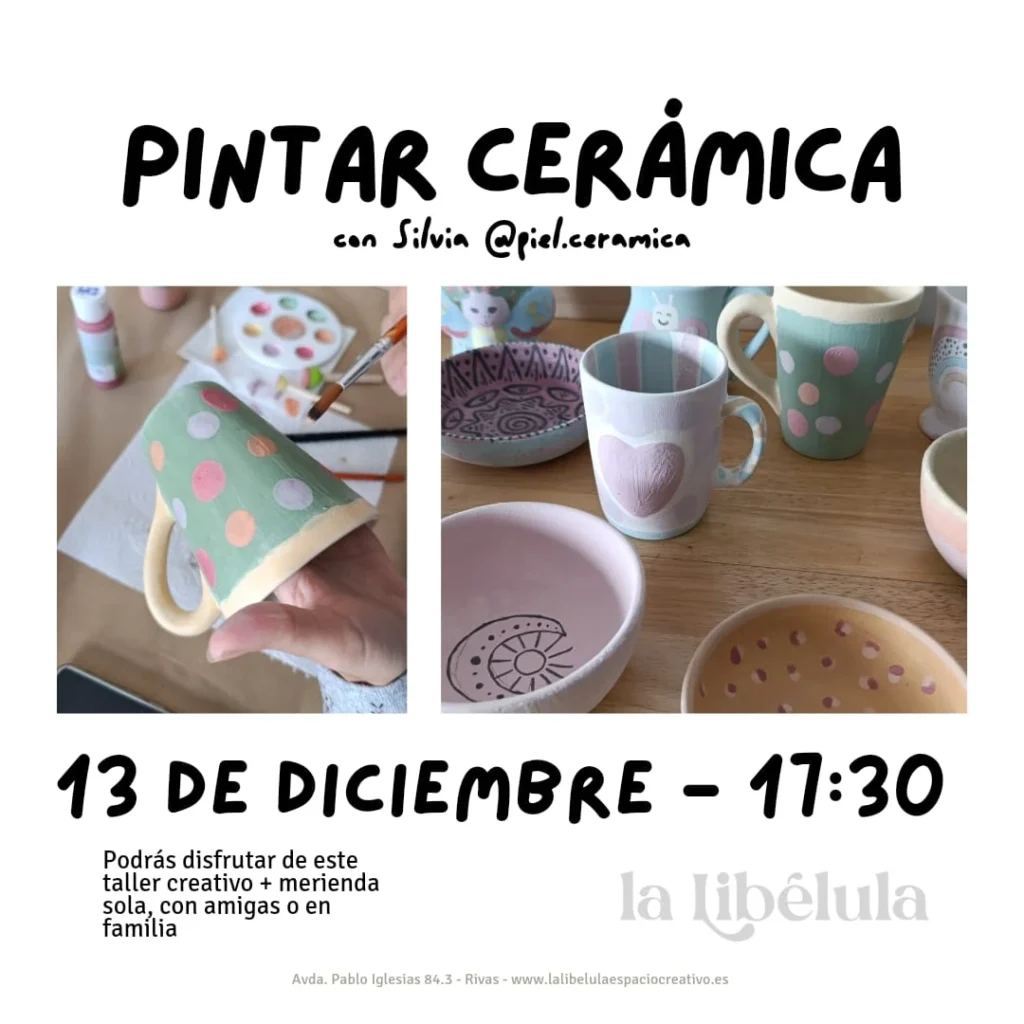 Actividad sobre pintar cerámica que acoge La Libélula.