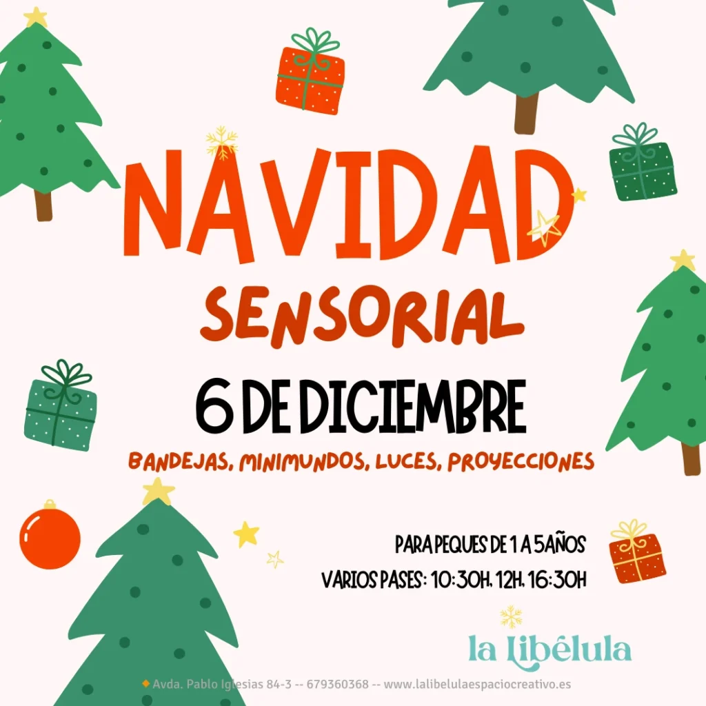 No te pierdas la actividad navideña de estimulación sensorial que han preparado en La Libélula.