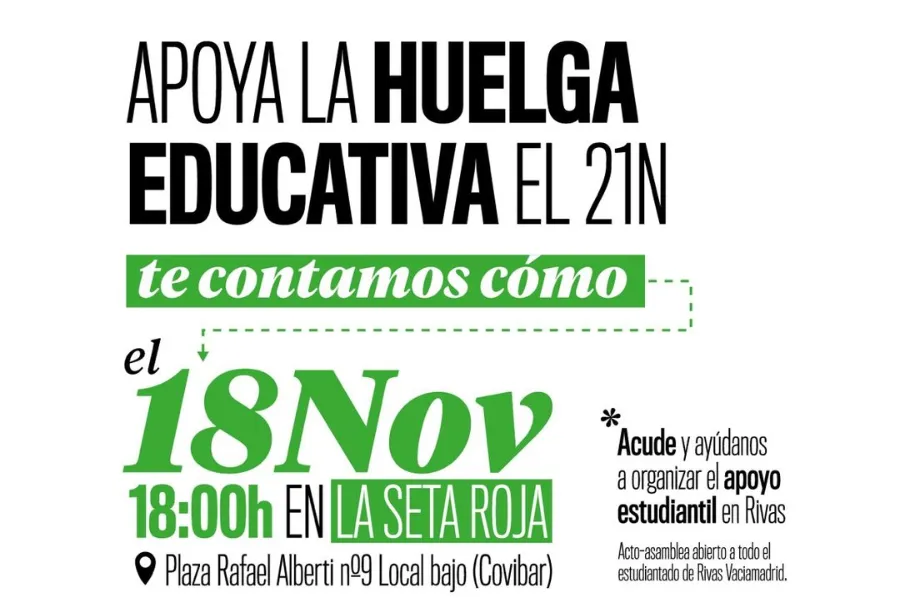 Huelga Educativa Seta Roja Asamblea sobre la Huelga Educativa en la Seta Roja