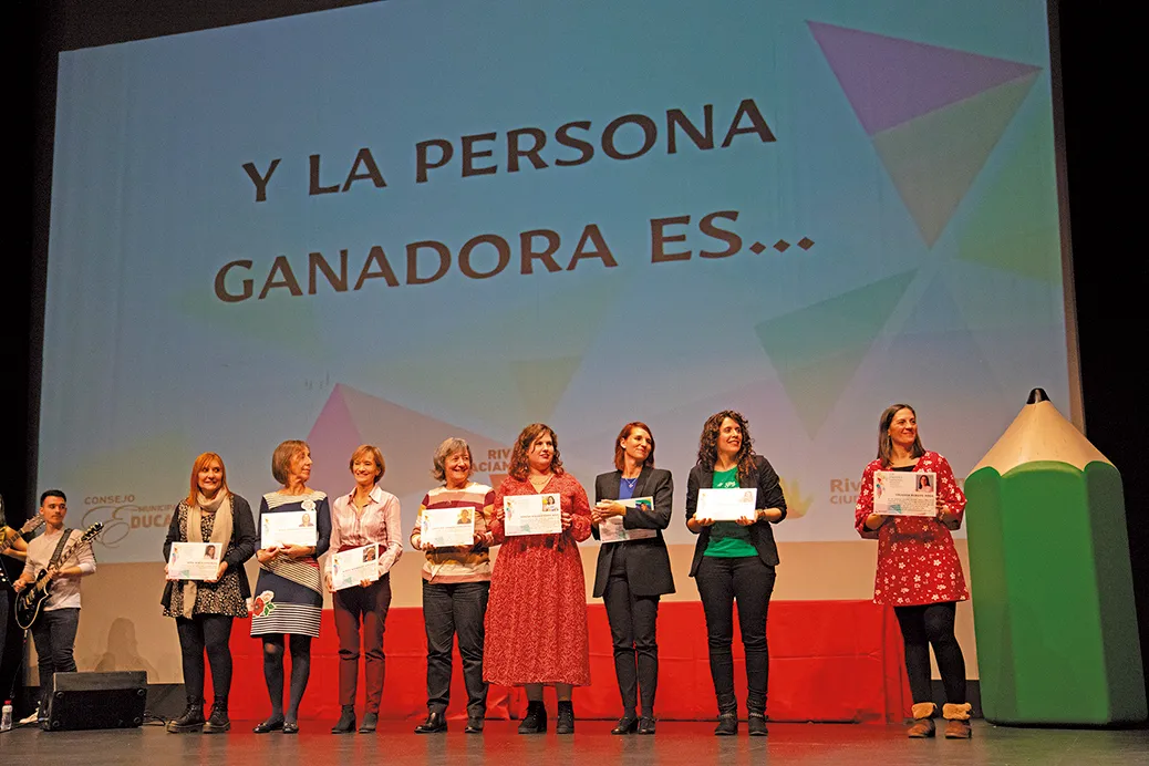 Foto de archivo del Ayuntamiento de Rivas de una edición anterior de los Premios al Compromiso Educativo de Rivas.