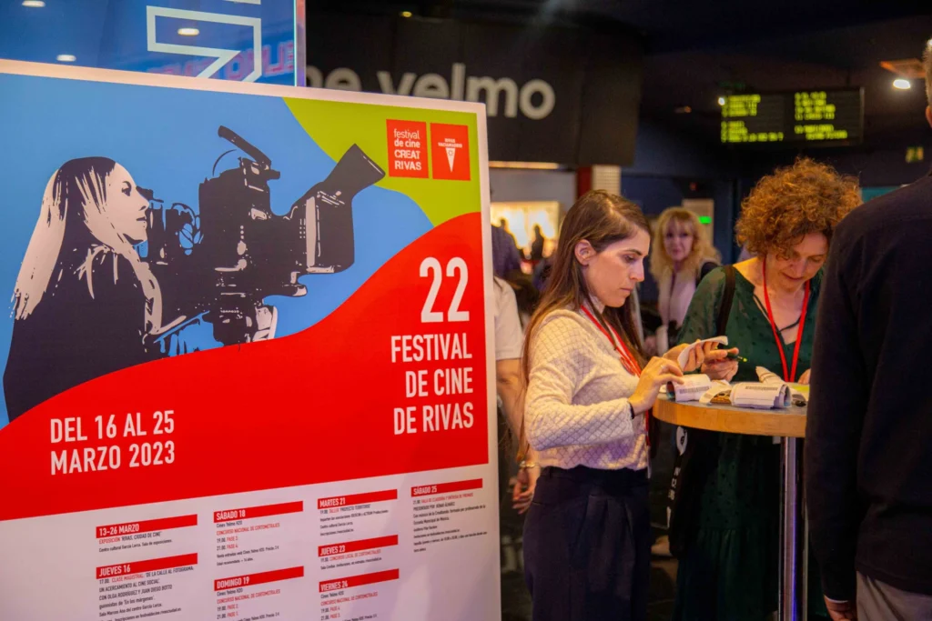 Foto de la edición del Festival de Cine de Rivas de 2023, cuya preparación para la de 2025 ya ha comenzado. Foto del Ayuntamiento de Rivas.