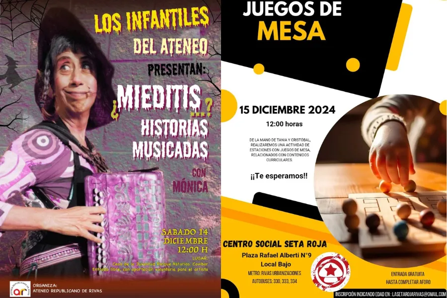 Planes en Rivas: cuentos musicados y juegos de mesa