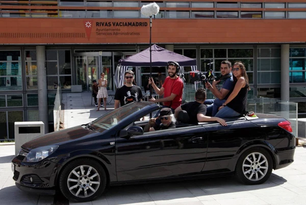 Rodaje-de-la-pelicula-Al-final-del-triptico-en-Rivas Foto de un rodaje. Archivo de Cultura (Ayuntamiento de Rivas)