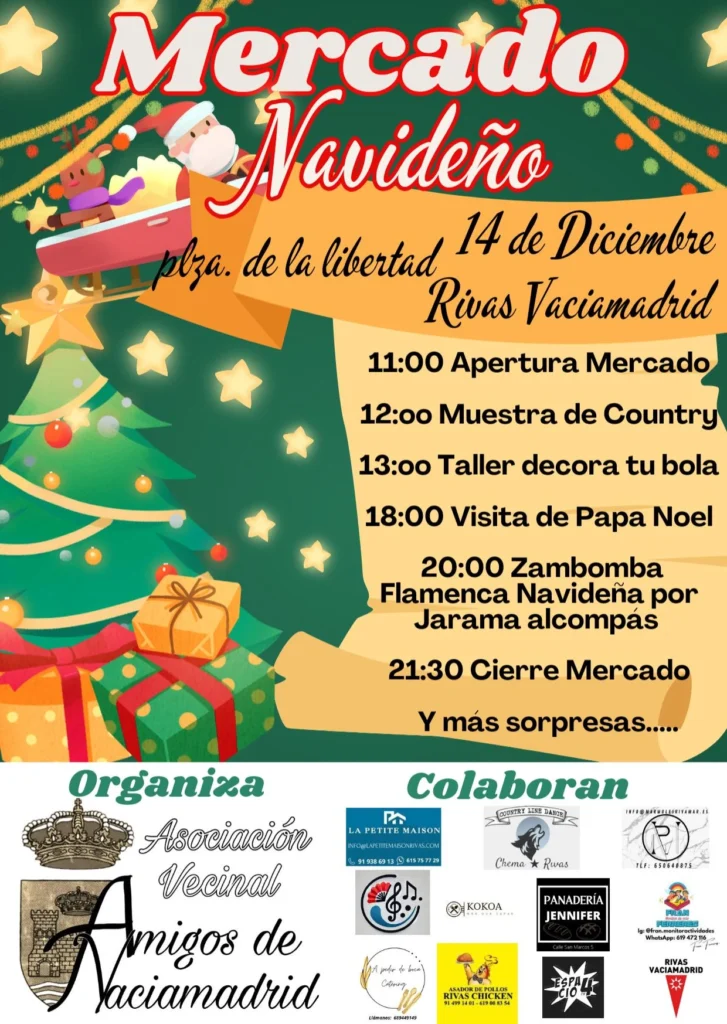 Mercadillo navideño rivas 2024