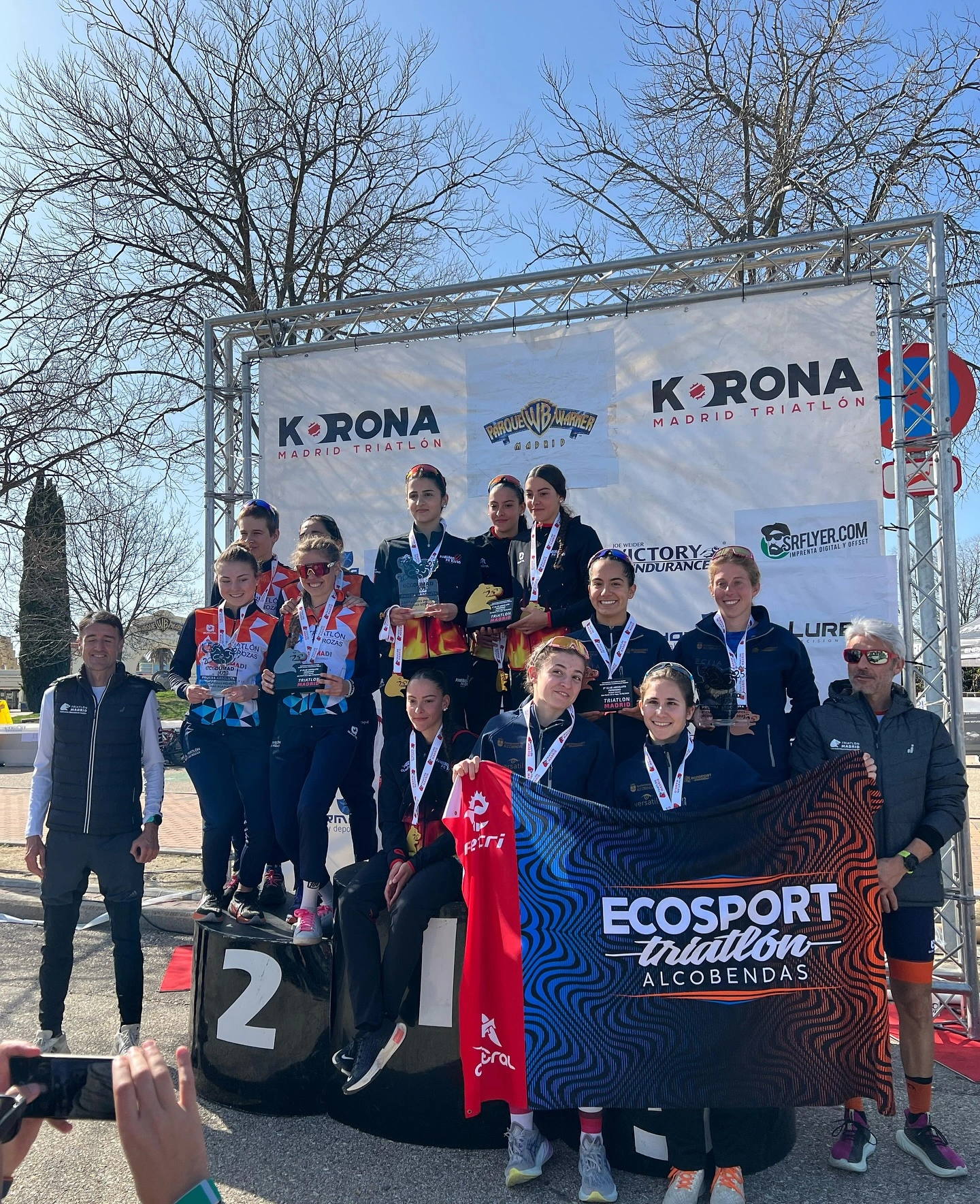 El equipo élite femenino de Diablillos de Rivas se proclama campeón de Madrid en el Duatlón Contrarreloj por Equipos.