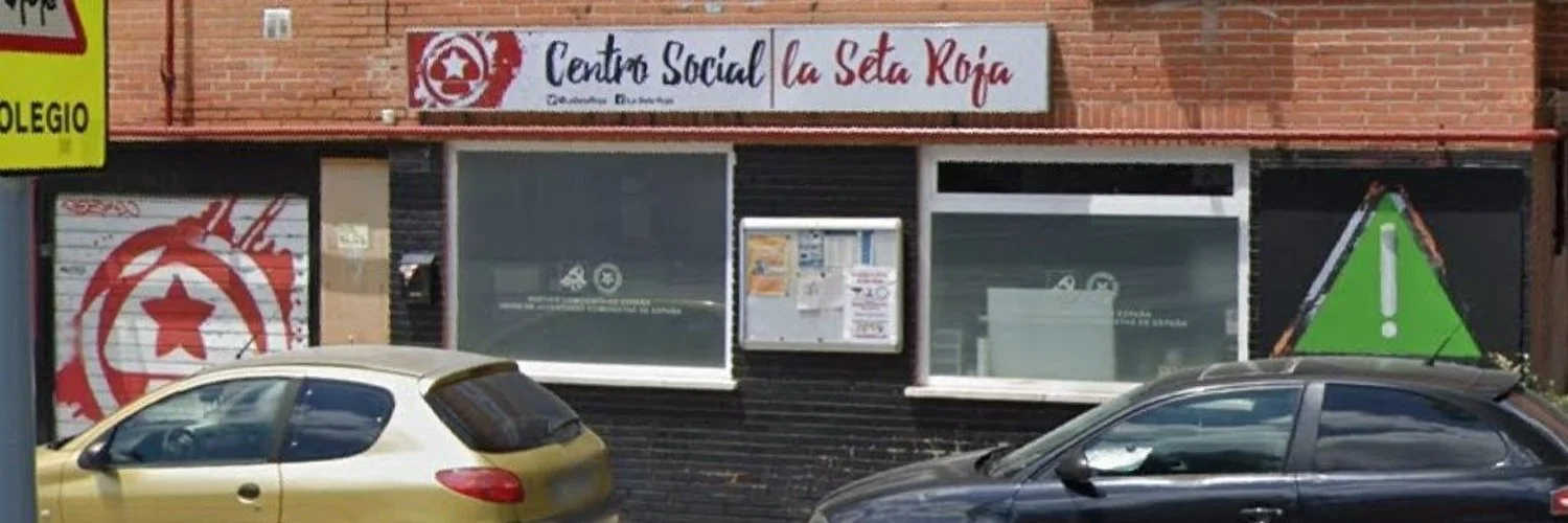 seta-roja Fachada del Centro Social La Seta Roja, donde también está la sede del PCE de Rivas.
