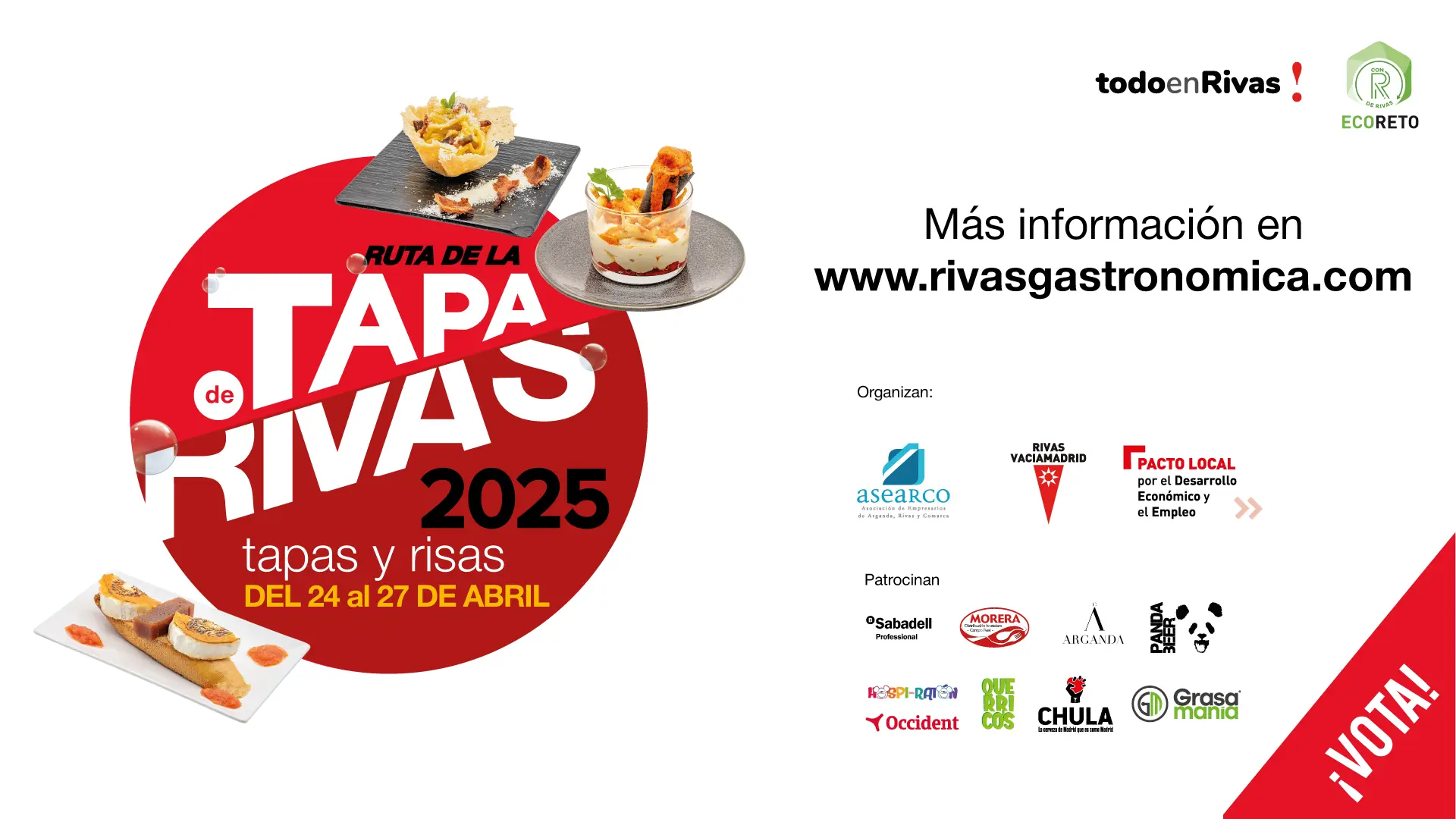 Tapas y Risas Cartel Ruta gastro Tapas y Risas en la edición 2025 de la Ruta de la Tapa.