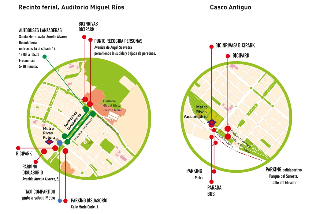 Movilidad Fiestas Rivas 2025 Fiestas de Rivas: información útil sobre movilidad y reciclaje