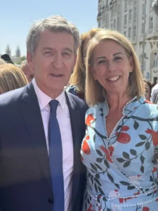 Janette Novo con Alberto Núñez Feijóo