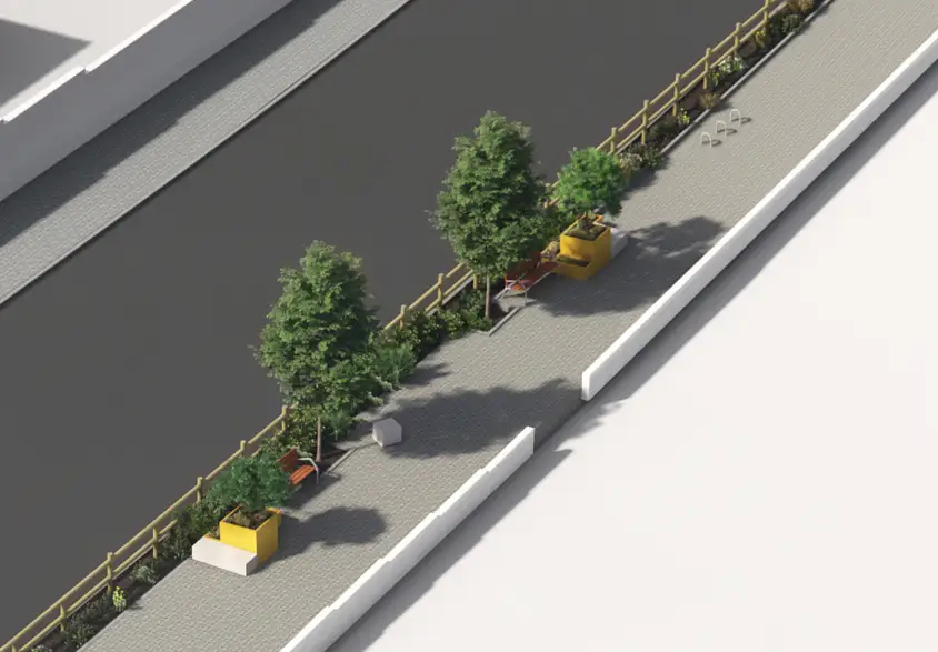 Imagen del Ayuntamiento en la que se ven cómo quedarán las obras junto al CEIP Rafael Alberti.