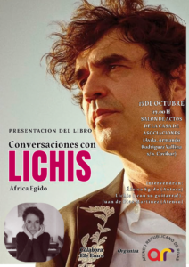 Cartel de la presentación de «Conversaciones con Lichis» en Covibar