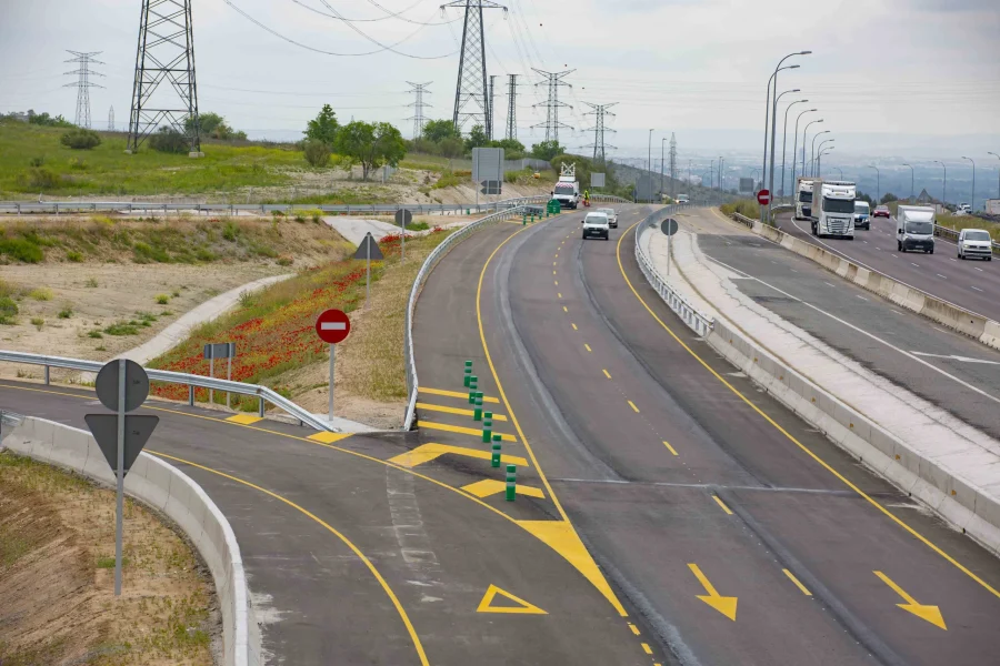 Obras de acabado en el ramal abierto de la M-50