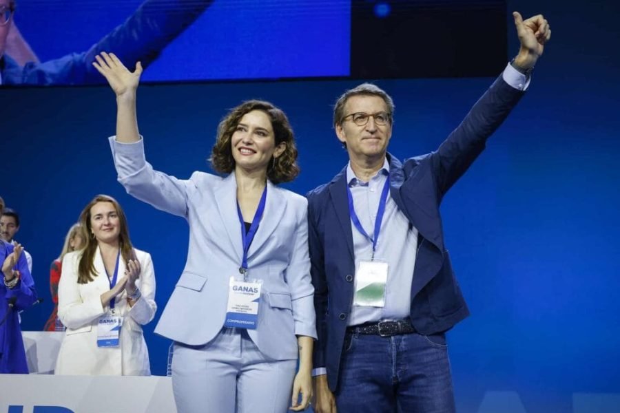 Isabel Díaz Ayuso y Alberto Núñez Feijóo en la clausura del congreso del PP de Madrid | Foto: PP de Madrid