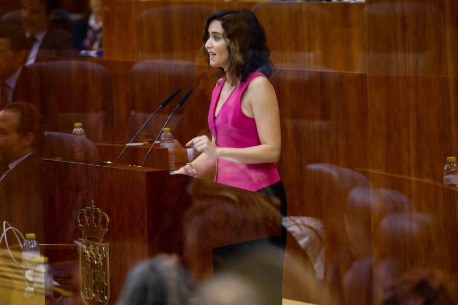 Ayuso, en su intervención en el Debate sobre el estado de la Región | Foto: Comunidad de Madrid