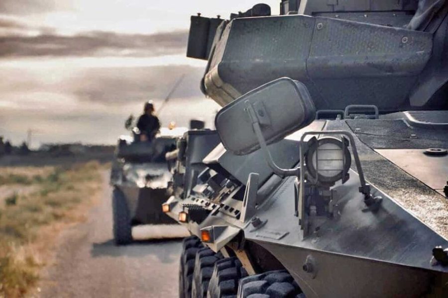 El Grupo de Caballería Numancia en un ejercicio en los Monegros | Foto del Ejército de Tierra