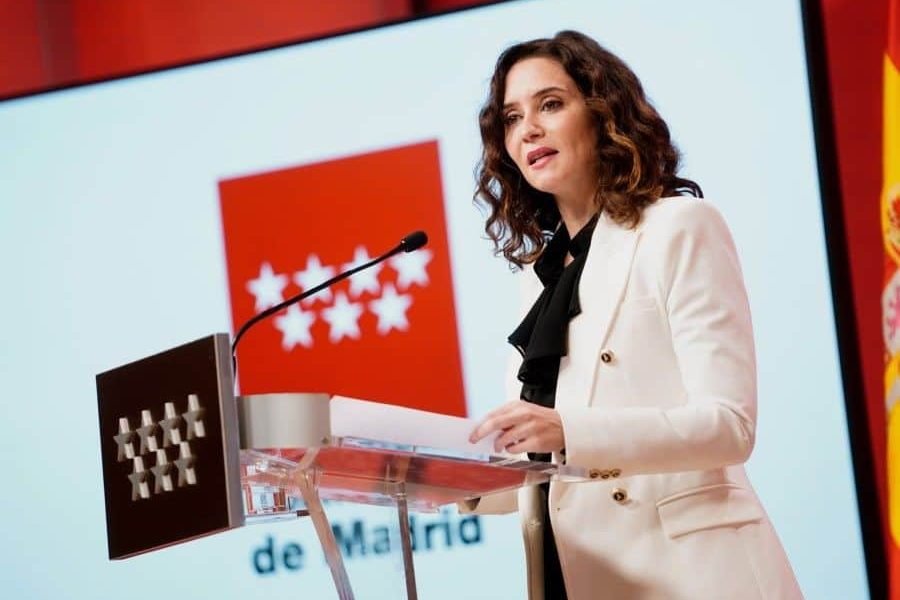 Ayuso en la rueda de prensa de este miércoles | Foto de la Comunidad de Madrid