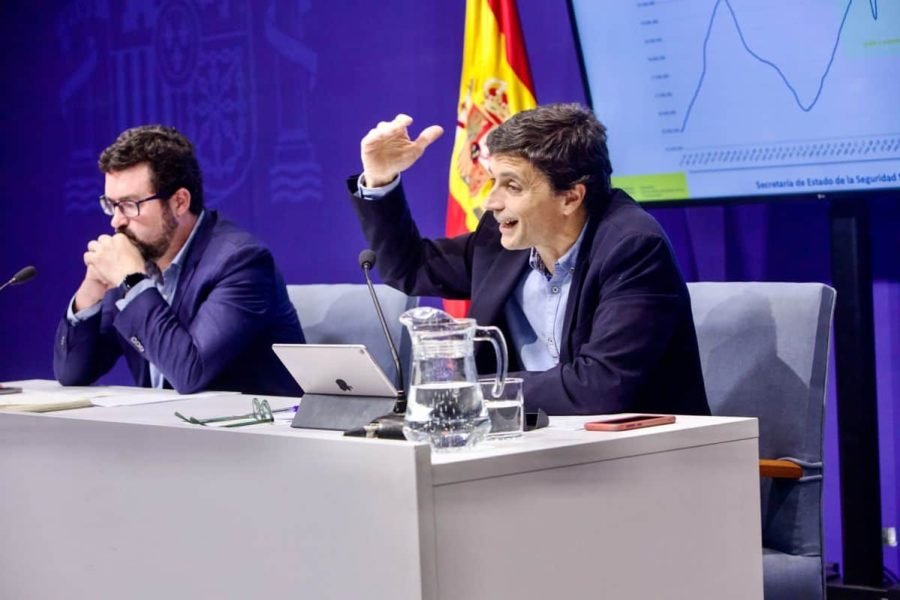 Los secretarios de Estado de Empleo y Seguridad Social durante la rueda de prensa | Foto del Ministerio de Seguridad Social