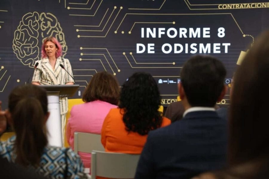 Virginia Carcedo, durante la presentación del Informe 8 Odismet | Foto de Jorge Villa/Servimedia