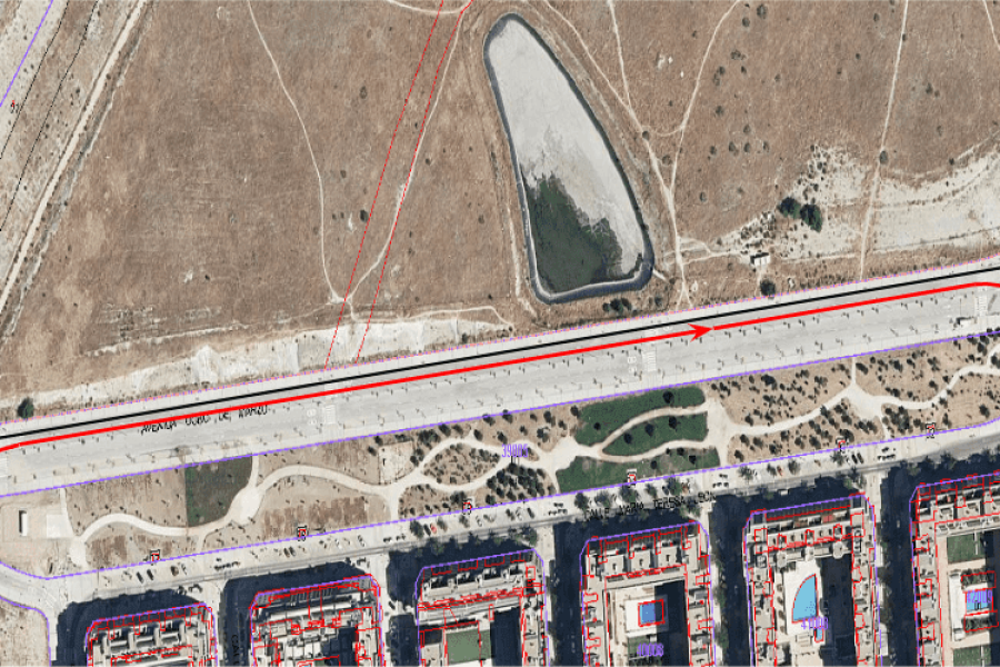 El tramo de la avenida del 8 de Marzo que pasa a ser bidireccional.