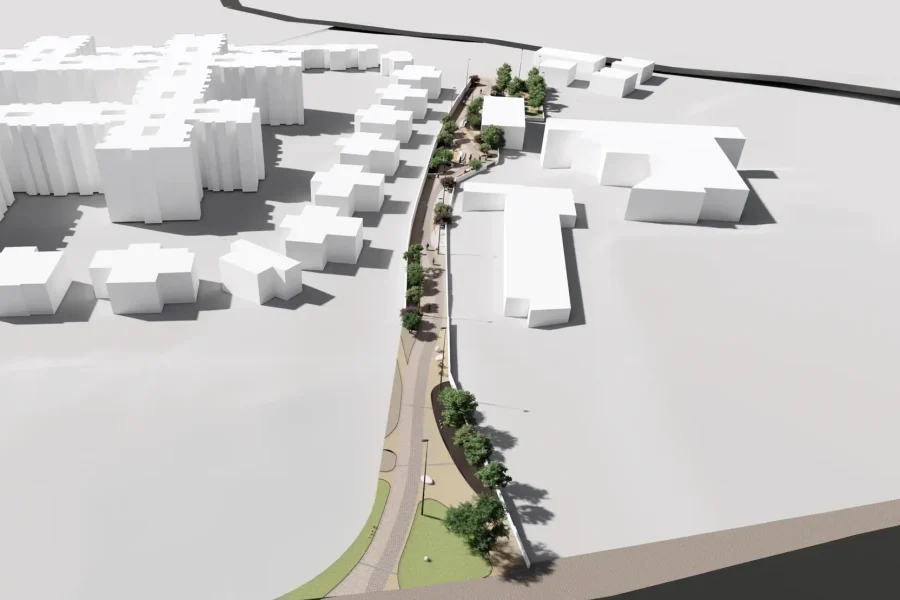 Imagen del Ayuntamiento del proyecto de Renatura Rivas en uno de los colegios de barrio Oeste.