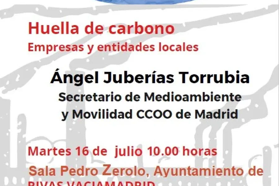 CCOO organiza una charla sobre la huella de carbono