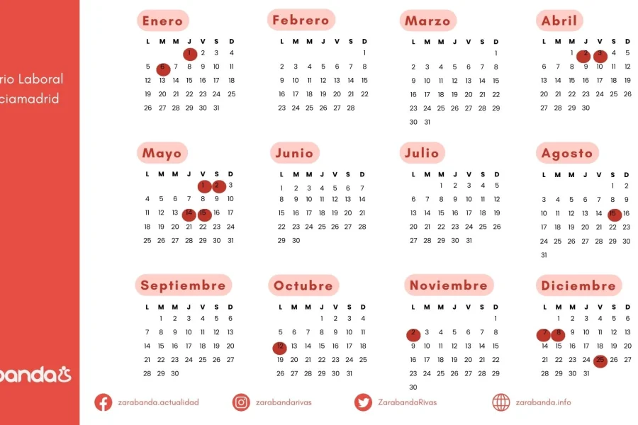 Calendario Laboral de Rivas 2026
