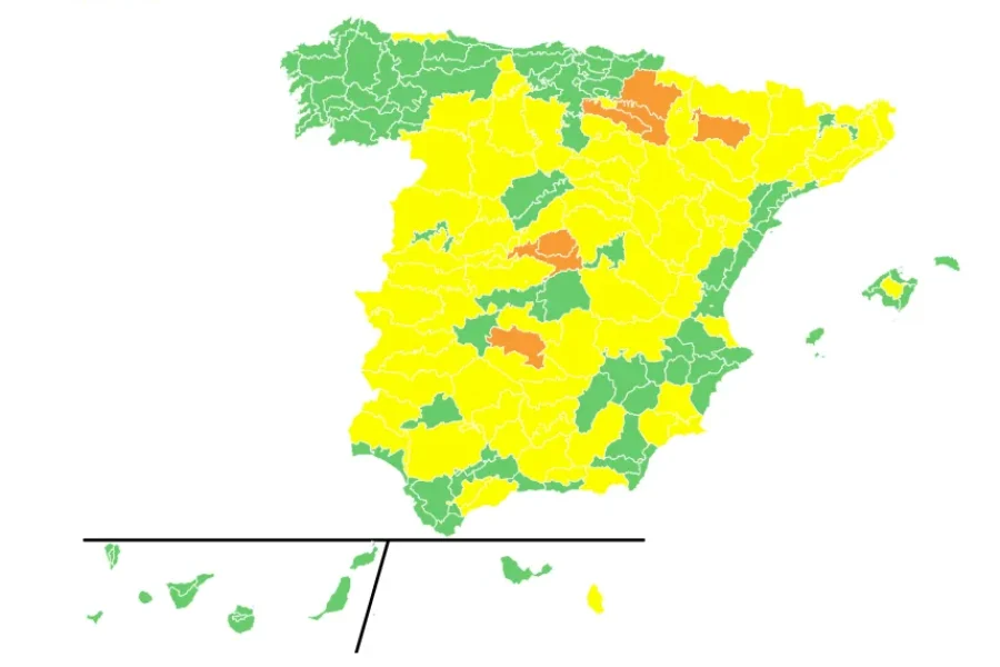Previsión de riesgo medio en Rivas