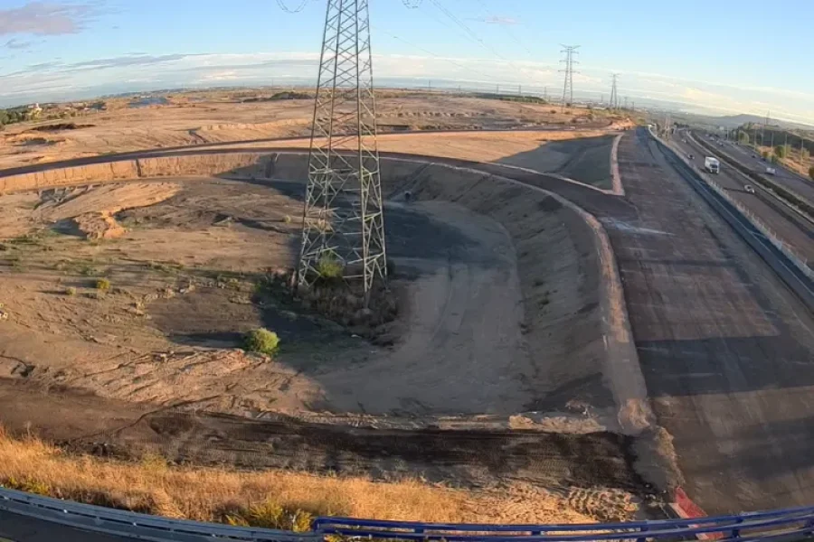 Fotografía ofrecida por el Ayuntamiento de Rivas con fecha 28 de ocubre sobre las obras en la M-50.