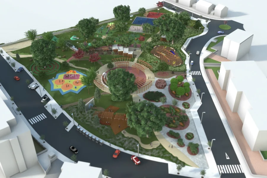 nuevo parque público de la calle de José Isbert