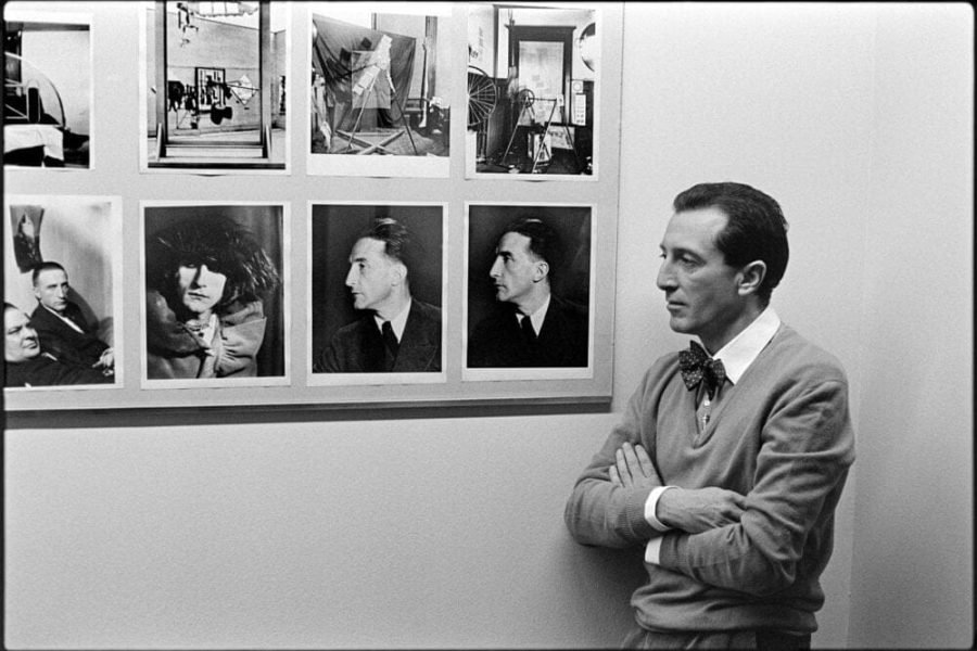Utray con Duchamp. Javier Campano, 1984.