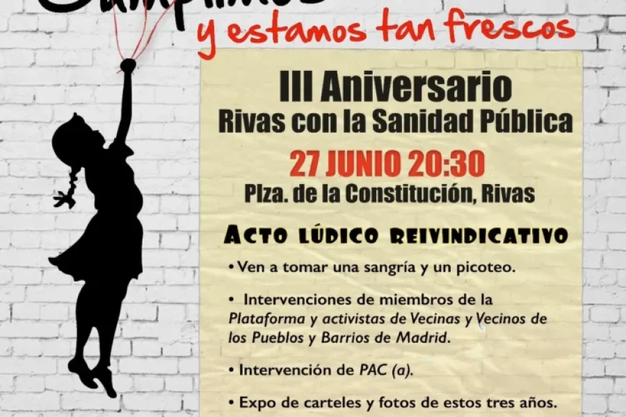 Aniversario Rivas con la sanidad pública