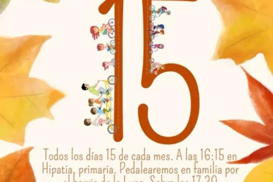 Las familias del hipatia invitan al 'BiciBus del 15'