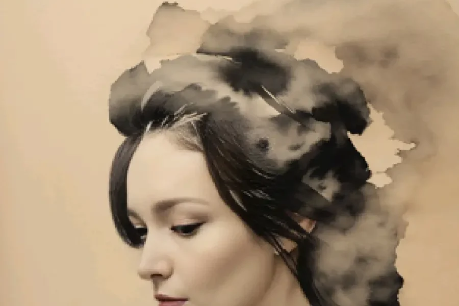 Portada de El Pintor de Desnudos y Otros Relatos, de Elena Muñoz, con el retrato de una mujer con los ojos cerrados y pinceladas de acuarela que se funden con su pelo. La editorial es Ondina Ediciones.