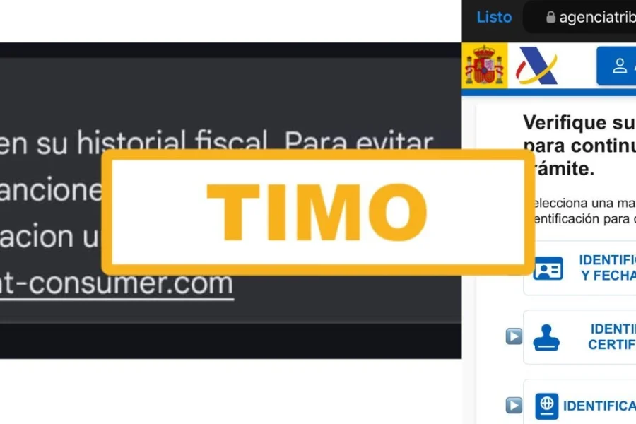 timo que suplanta la identidad de la Agencia Tributario en un SMS