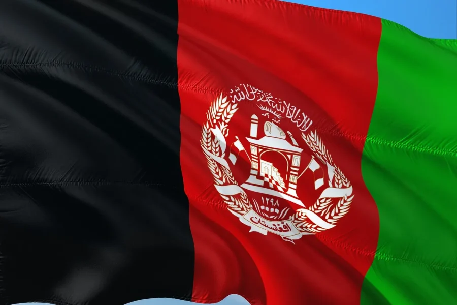 Bandera de Afganistán.