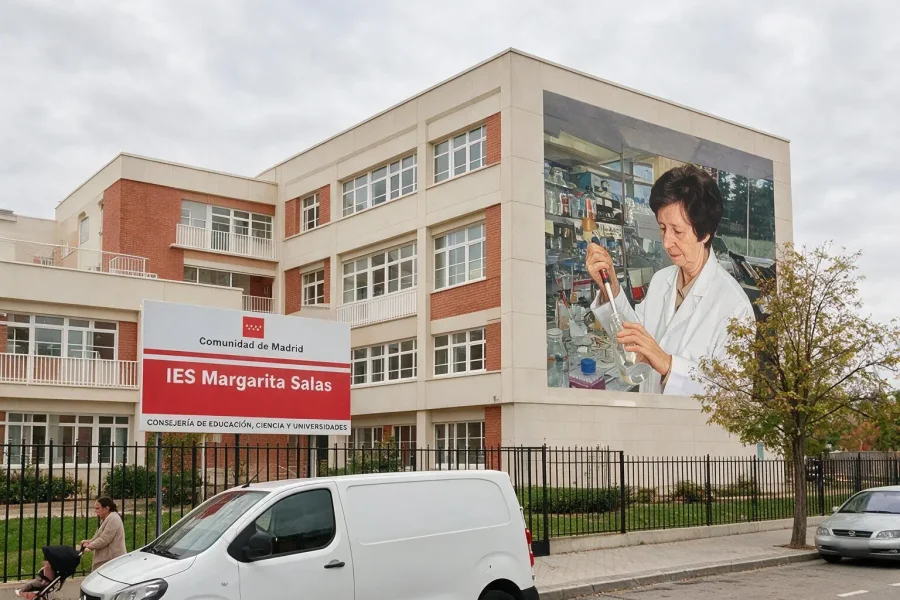 Recreación con IA del IES Margarita Salas.