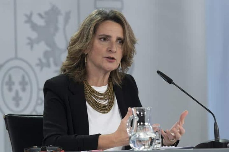 La vicepresidenta tercera y ministra para la Transición Ecológica y el Reto Demográfico, Teresa Ribera, en la rueda de prensa posterior al Consejo de Ministros. | Pool Moncloa/Borja Puig de la Bellacasa