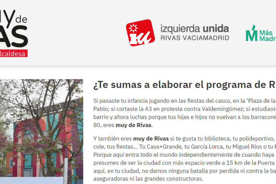 muyderivas, web de Izquierda Unida - M as Madrid - Verdes Equo