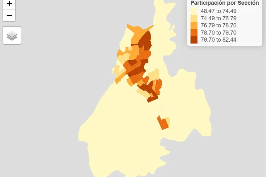 Participación en Rivas en las Elecciones Autonómicas de 2023