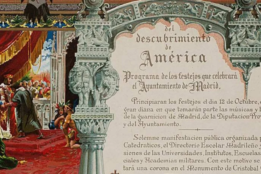 IV centenario del descubrimiento de América [Material gráfico] : programa de los festejos que celebrará / el Ayuntamiento de Madrid
