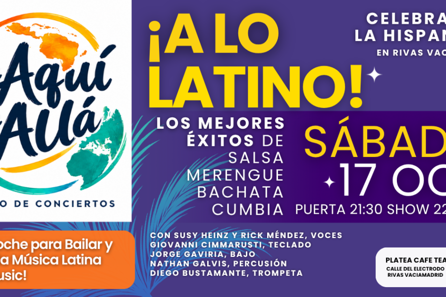 Cartel del concierto A Lo Latino en Platea Café Teatro