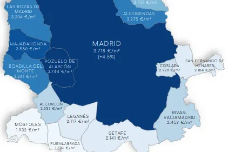Rivas encabeza la subida de la vivienda en el Área Metropolitana de Madrid